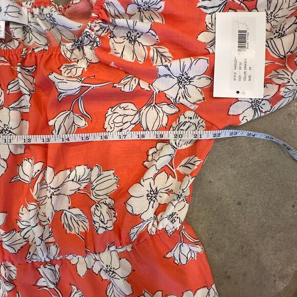 NWT PARKER &  ROWE Floral Tiered Midi Dress Size 2X Boho Preppy Classic Casual - Picture 5 of 8